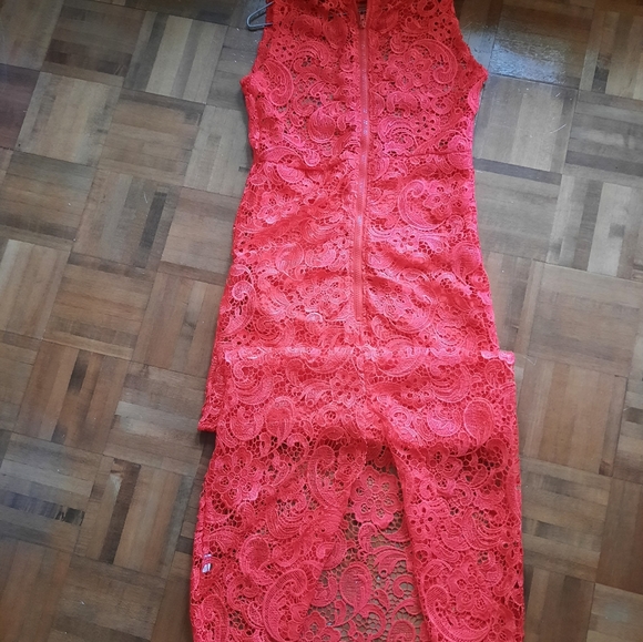 Long Red Dress - Picture 3 of 4